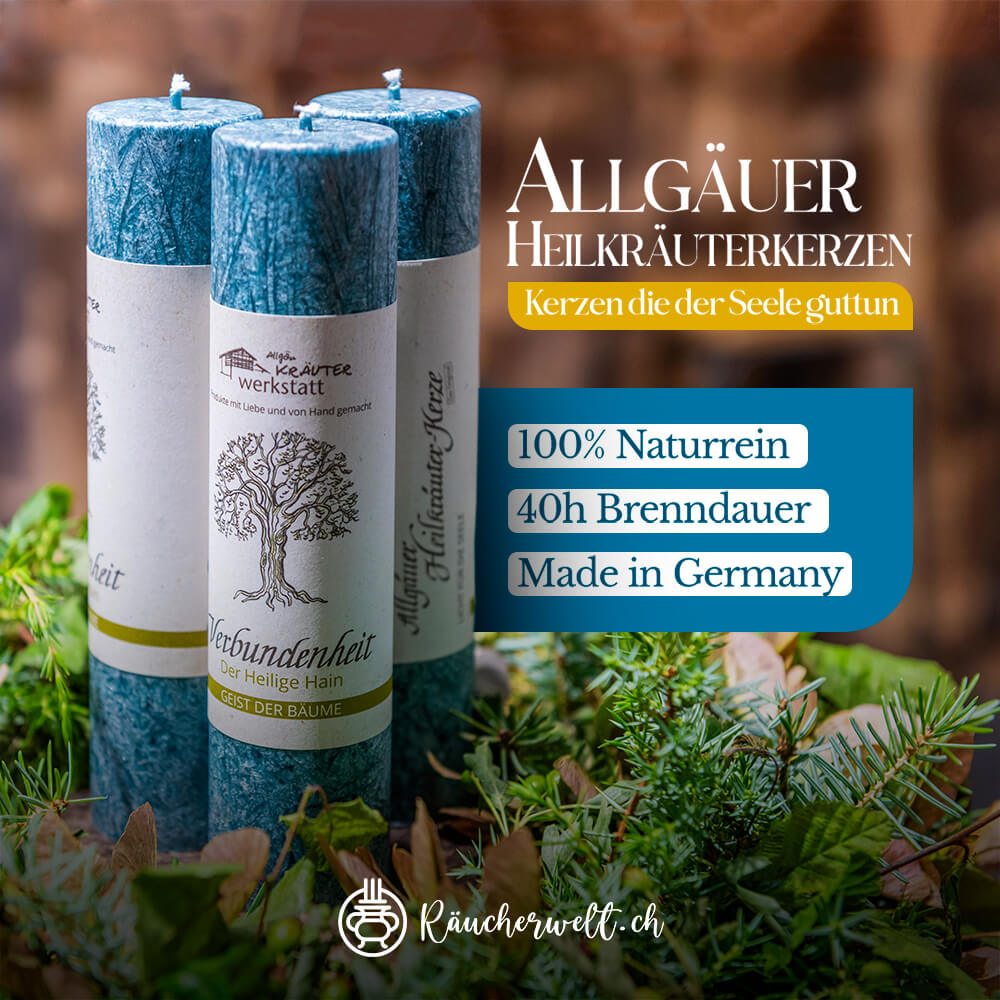 Verbundenheit (Heiliger Hain) - Allgäuer Heilkräuterkerzen "Geist der Bäume"