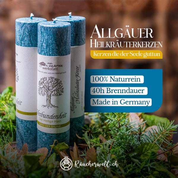 Verbundenheit (Heiliger Hain) - Allgäuer Heilkräuterkerzen "Geist der Bäume"