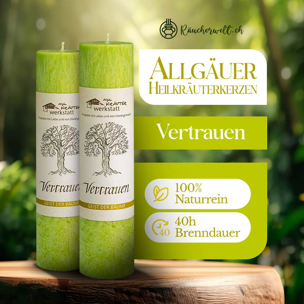 Vertrauen (Birke) - Allgäuer Heilkräuterkerzen "Geist der Bäume"