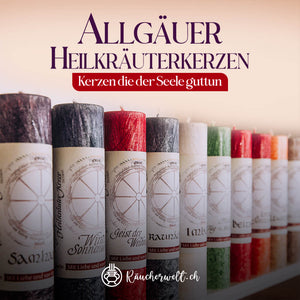 Mabon (21. September - Herbsttagundnachtgleiche) - Allgäuer Heilkräuterkerzen "Jahresrad"