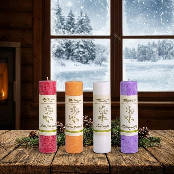 Winterblues Kerzenset (4 x Kerzen) - Allgäuer Heilkräuterkerzen