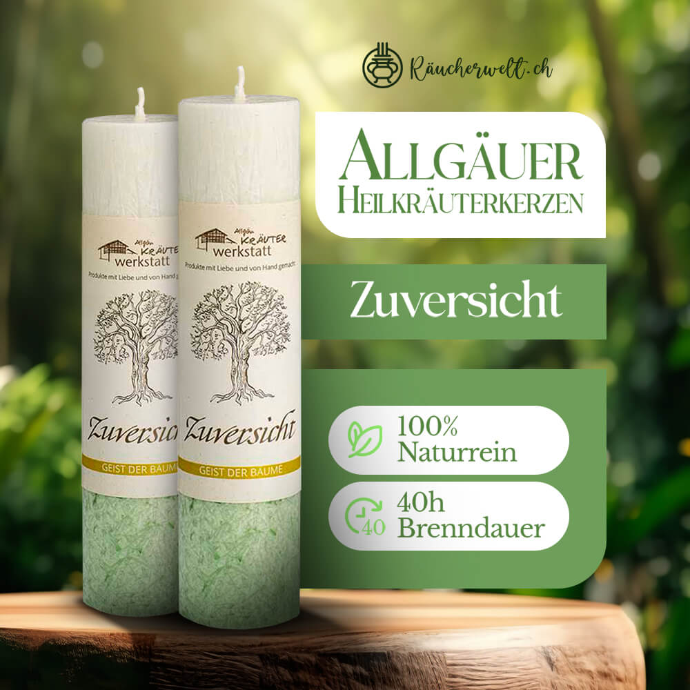 Zuversicht (Bergahorn) - Allgäuer Heilkräuterkerzen "Geist der Bäume"