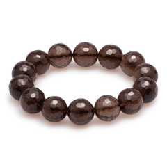 Armband Rauchquarz facettiert