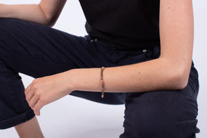 Armband Rauchquarz mit vergoldetem Silber #17