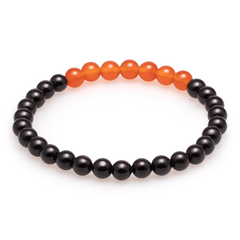 Armband Carneol & schwarzer Turmalin