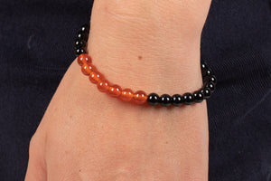 Armband Carneol & schwarzer Turmalin #28