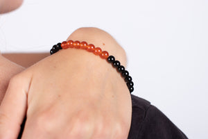 Armband Carneol & schwarzer Turmalin #28