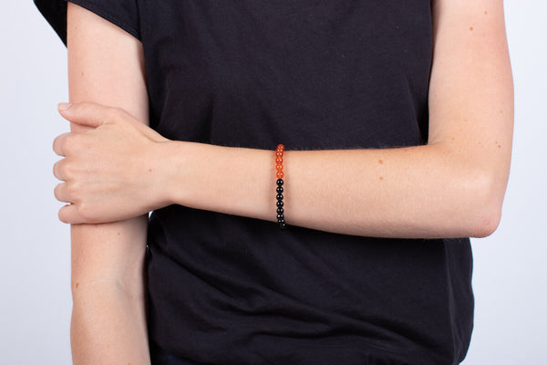 Armband Carneol & schwarzer Turmalin #28