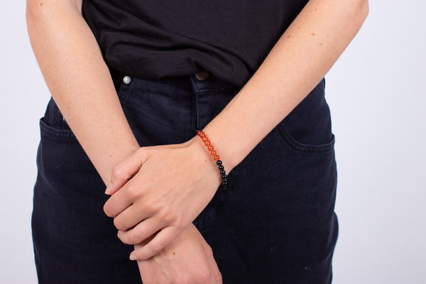 Armband Carneol & schwarzer Turmalin #28