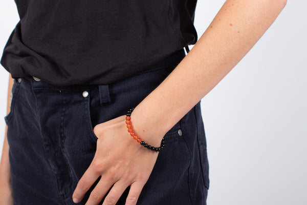 Armband Carneol & schwarzer Turmalin #28