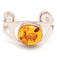 Silberarmband mit Bernstein