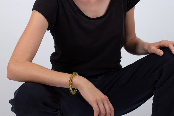 Armband Bernstein grün #43