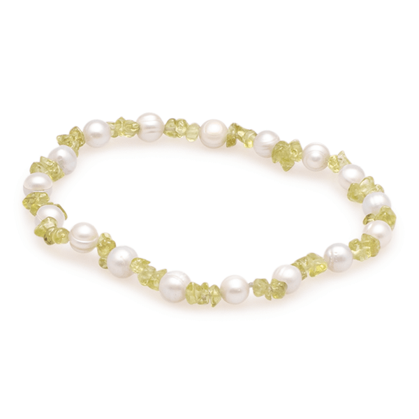 Armband Peridot mit Perlen #47