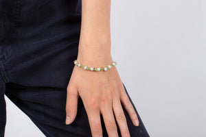 Armband Peridot mit Perlen #47