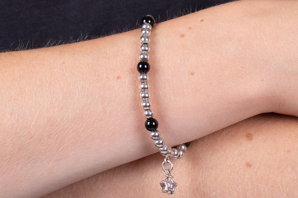 Armband Silber mit Onyx #49