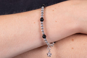 Armband Silber mit Onyx #49