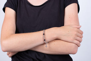 Armband Silber mit Onyx #49