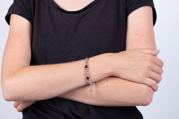 Armband Silber mit Onyx #49