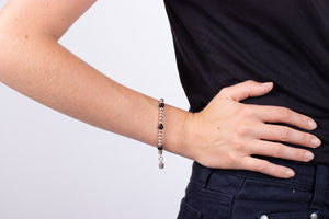 Armband Silber mit Onyx #49