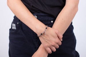 Armband Silber mit Onyx #49