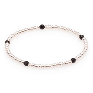 Armband Silber mit Onyx #51