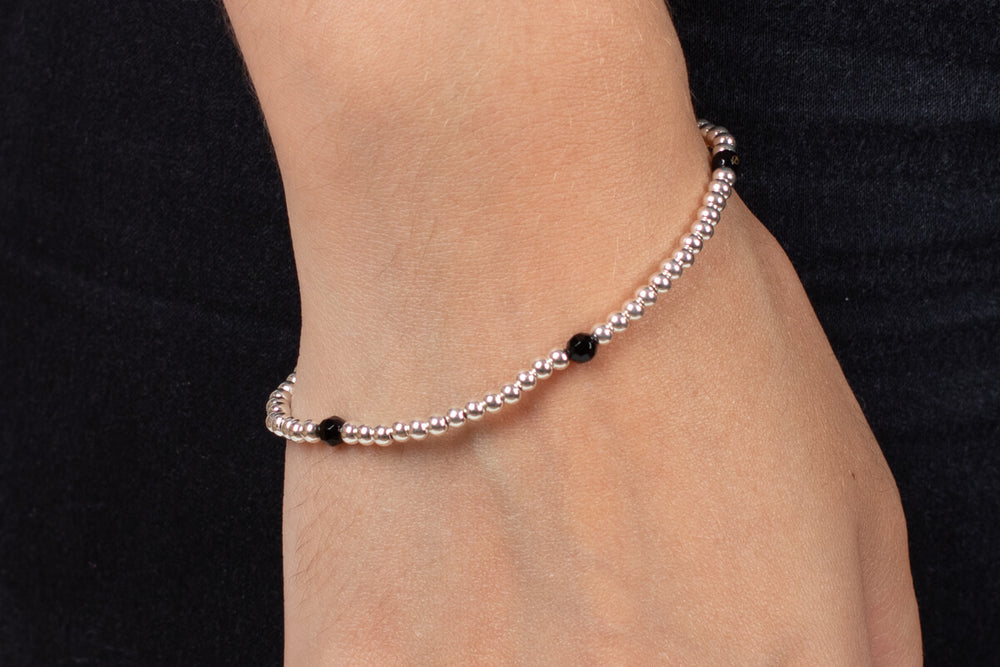 Armband Silber mit Onyx #51