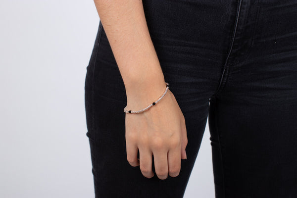 Armband Silber mit Onyx #51