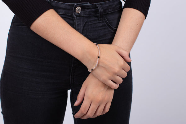 Armband Silber mit Onyx #51