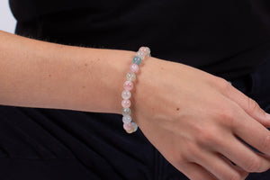 Armband Beryllsteine (Morganit, Aquamarin, Goldberyll, Heliodor) #58