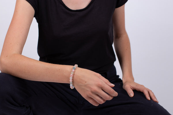 Armband Beryllsteine (Morganit, Aquamarin, Goldberyll, Heliodor) #58