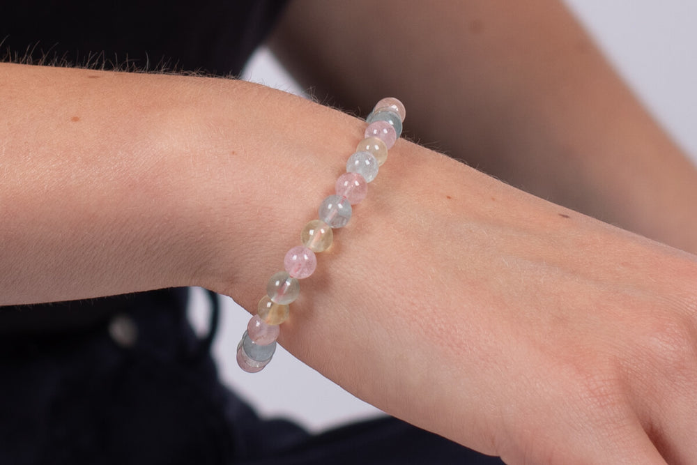 Armband Beryllsteine (Morganit, Aquamarin, Goldberyll, Heliodor) #59