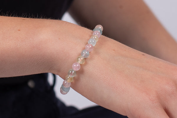 Armband Beryllsteine (Morganit, Aquamarin, Goldberyll, Heliodor) #59