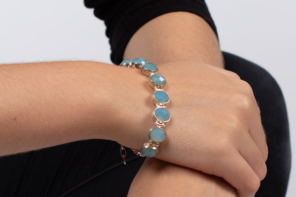 Armband Chalcedon mit Silber #87