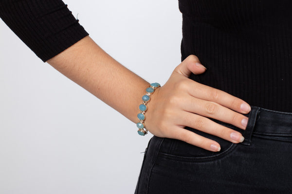 Armband Chalcedon mit Silber #87