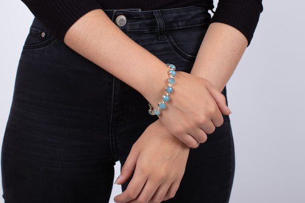 Armband Chalcedon mit Silber #87