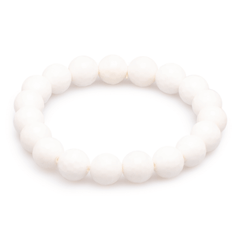 Armband Muschel weiss facettiert