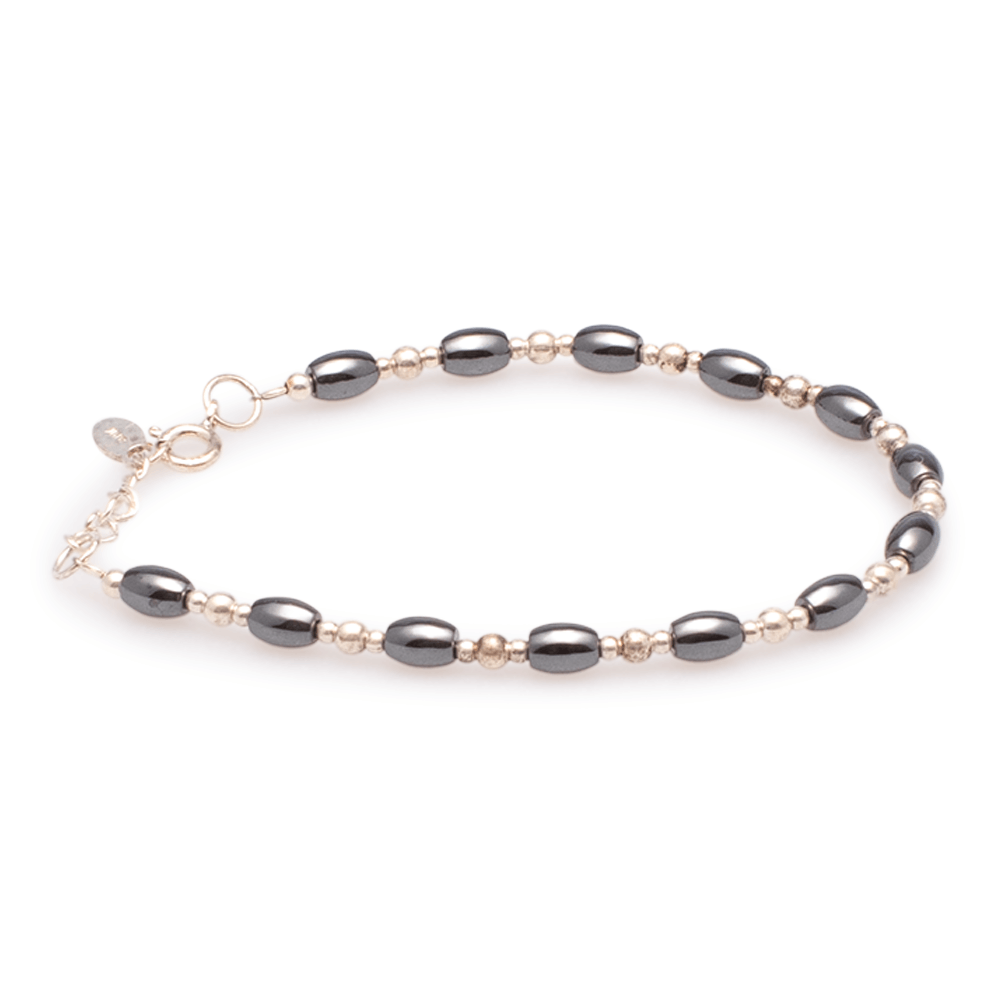 Armband Hämatit mit Silber #104