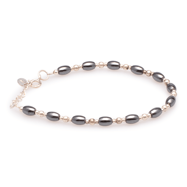 Armband Hämatit mit Silber #104