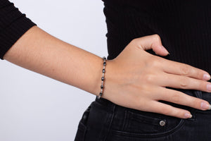 Armband Hämatit mit Silber #104