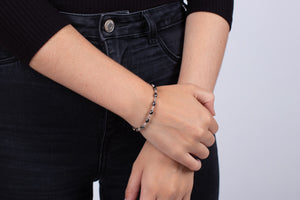 Armband Hämatit mit Silber #104