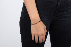 Armband Hämatit mit Silber #104