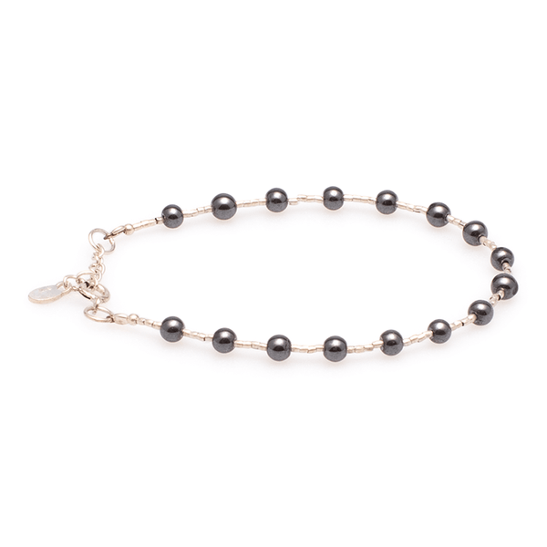 Armband Hämatit mit Silber #105