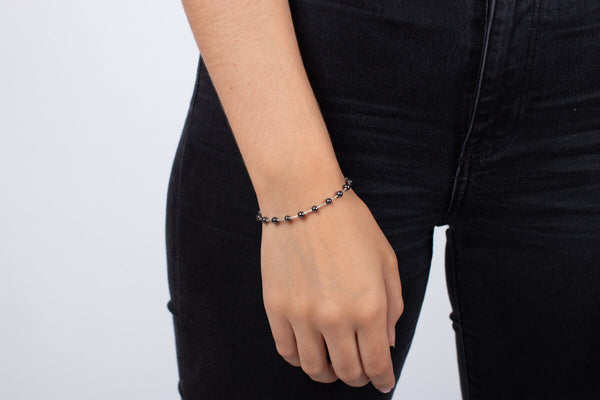 Armband Hämatit mit Silber #105