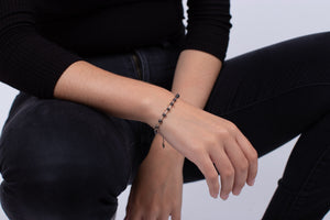 Armband Hämatit mit Silber #105
