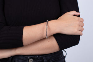 Armband Hämatit mit Silber #106