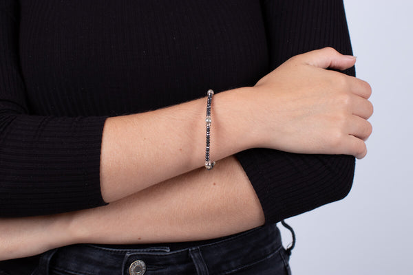 Armband Hämatit mit Silber #106