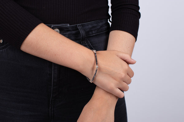 Armband Hämatit mit Silber #106