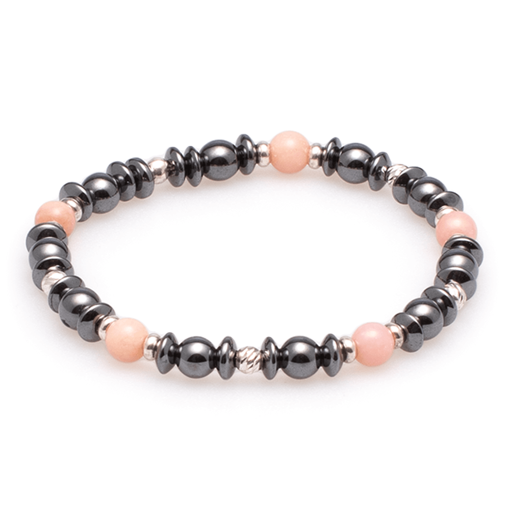 Armband Hämatit & Andenopal mit Silber #108