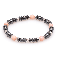 Armband Hämatit & Andenopal mit Silber