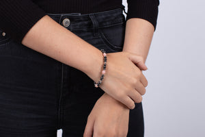 Armband Hämatit & Andenopal mit Silber #108